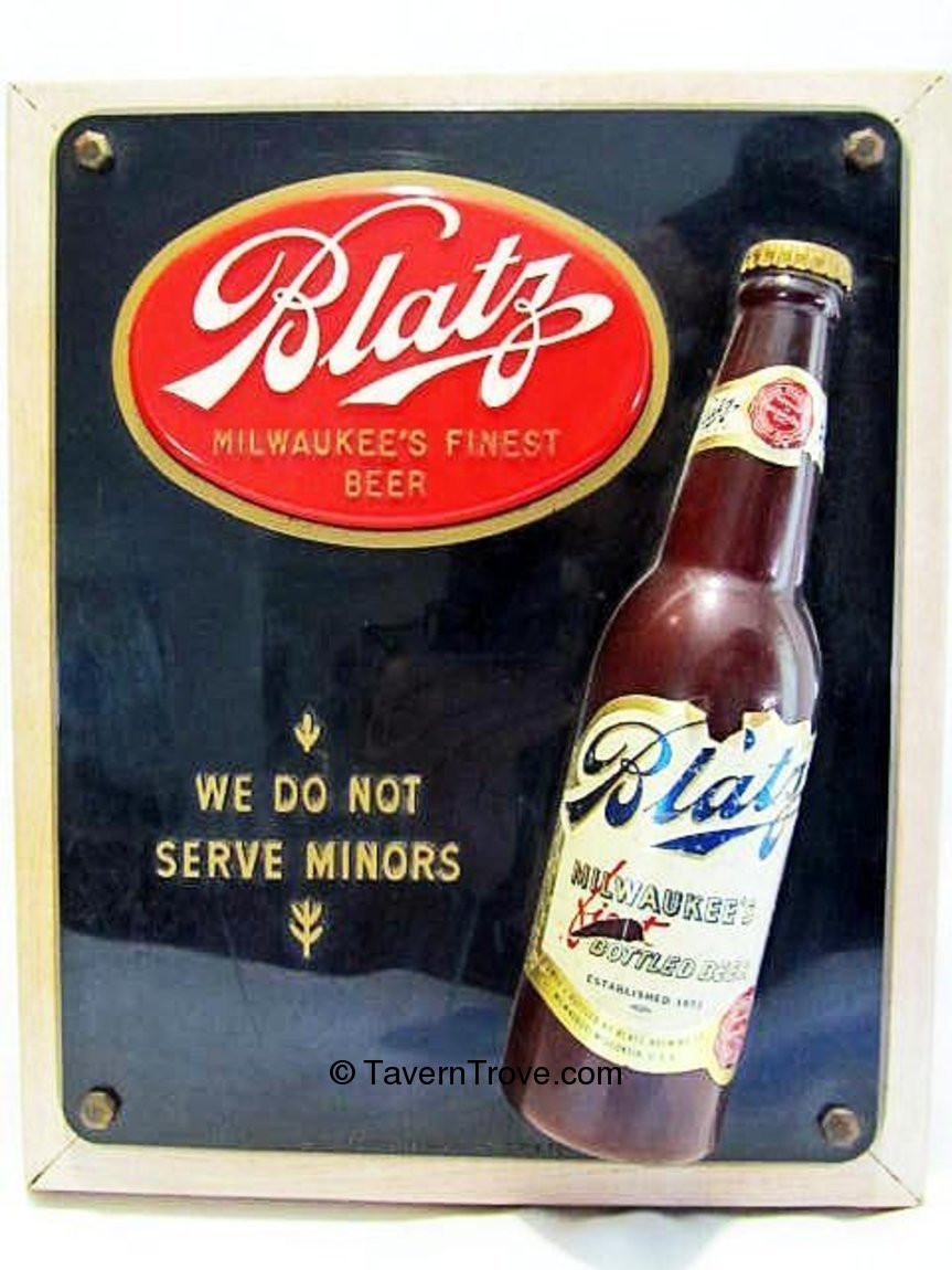 Item #30841 1948 Blatz Beer Mixed Media Sign
