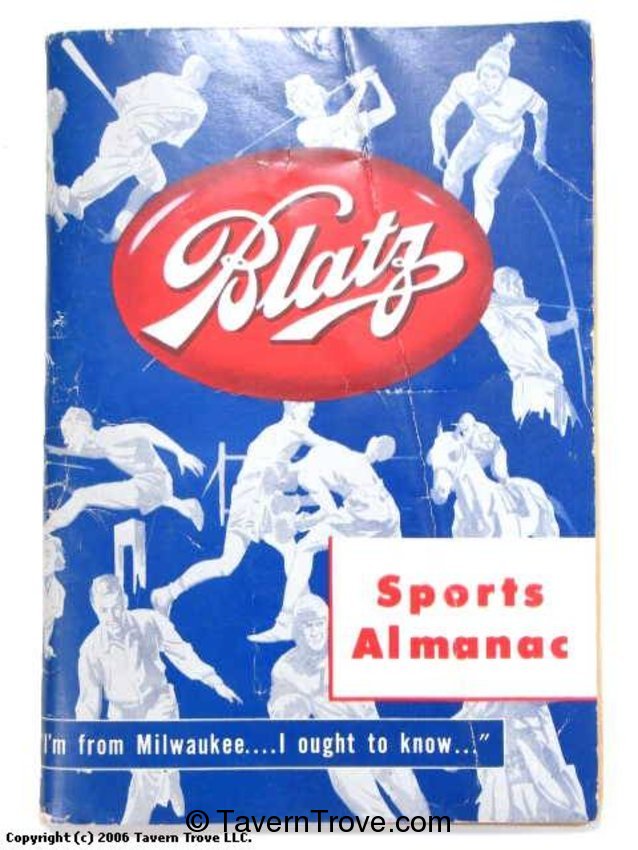 Blatz Beer Sports Almanac