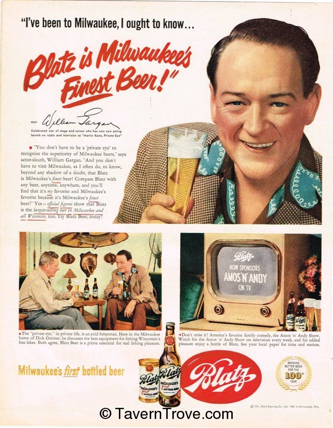 Blatz Beer Testimonial