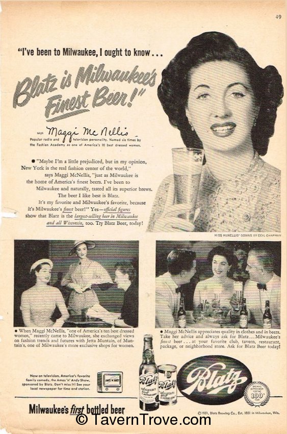 Blatz Beer Testimonial