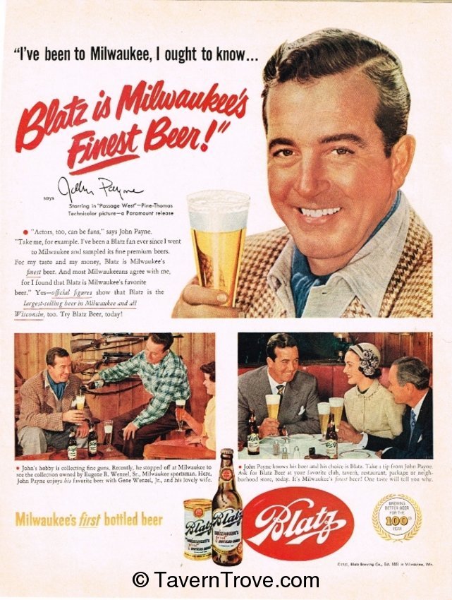 Blatz Beer Testimonial