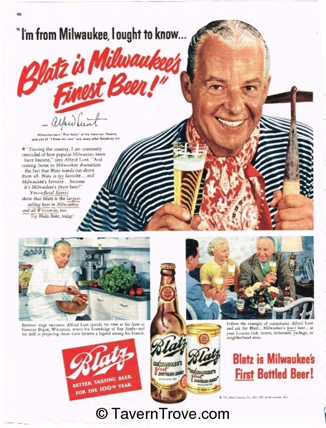 Blatz Beer Testimonial