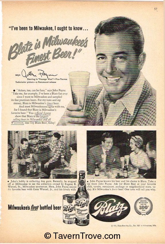 Blatz Beer Testimonial