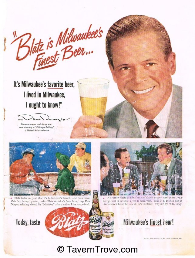 Blatz Beer Testimonial