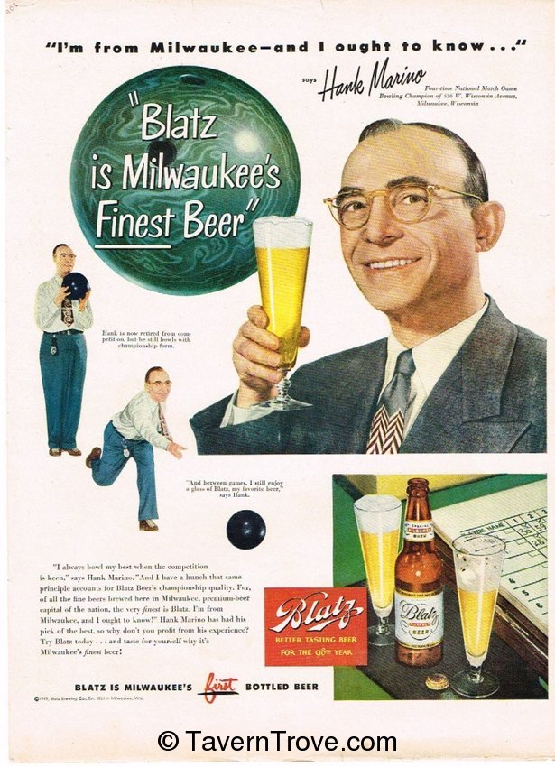 Blatz Beer Testimonial