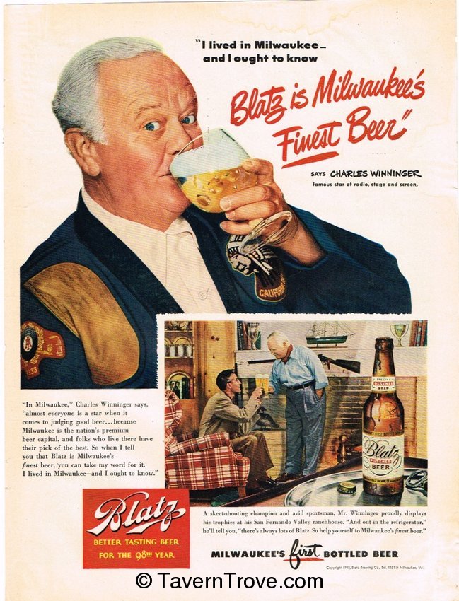 Blatz Beer Testimonial