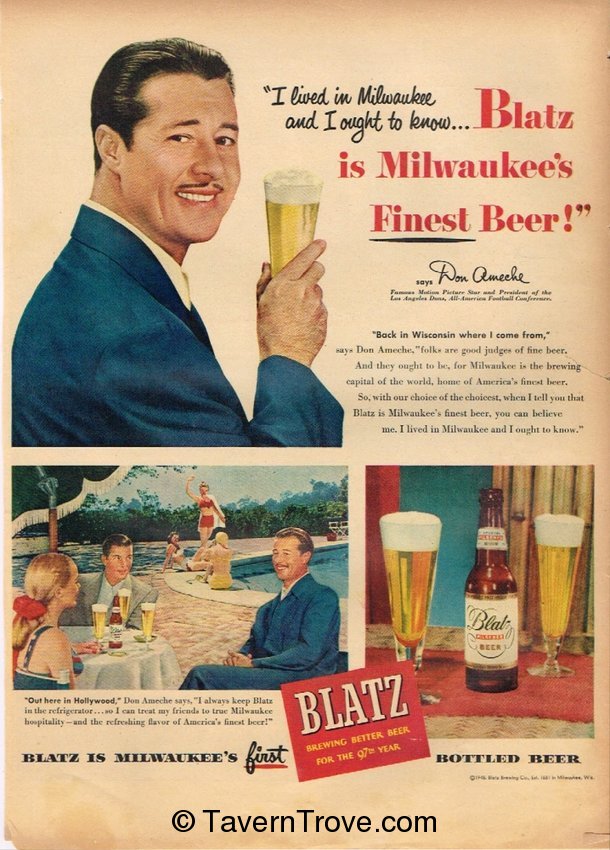 Blatz Beer Testimonial