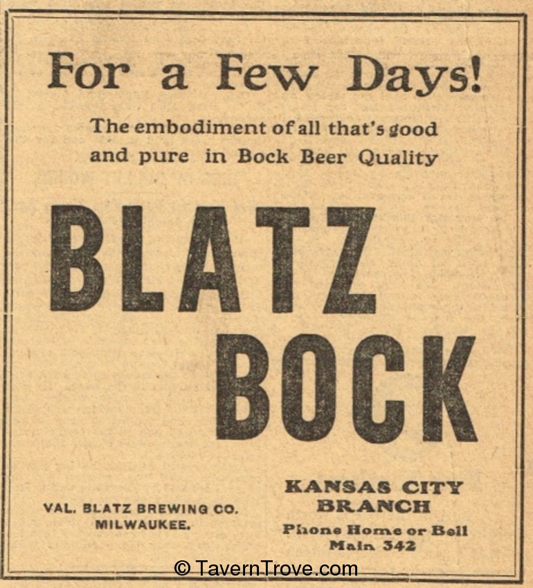Blatz Bock Beer