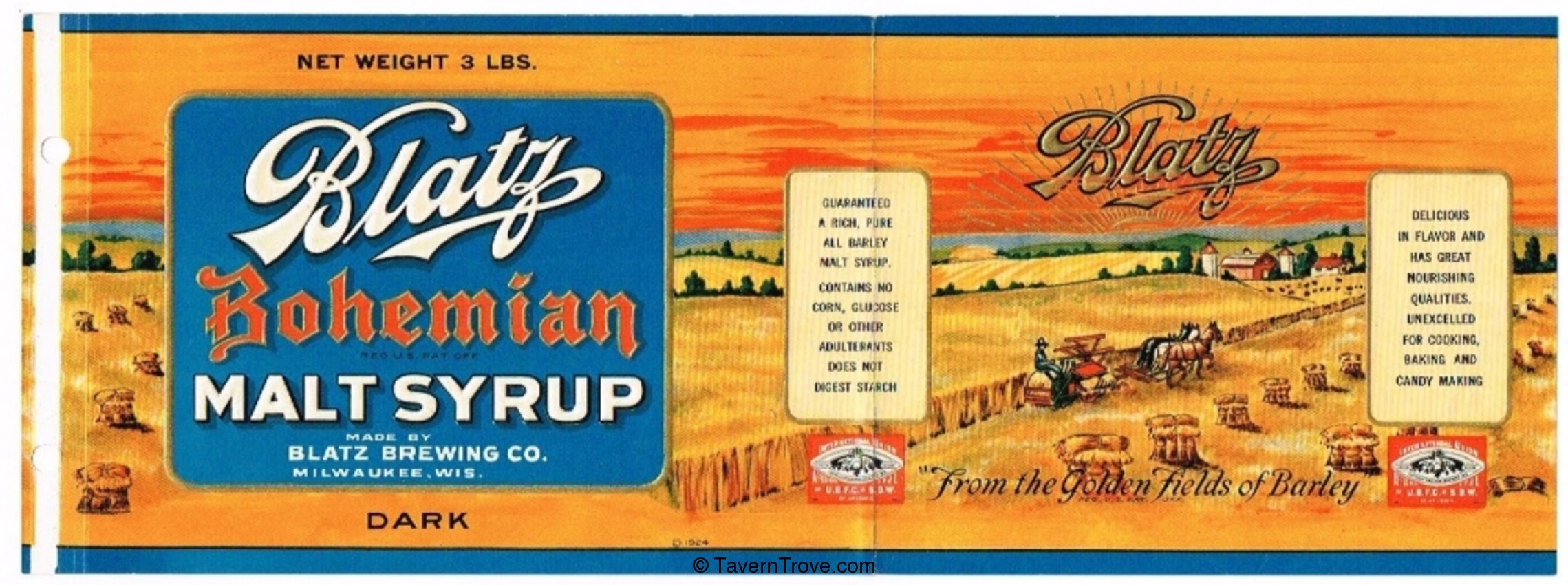 Blatz Bohemian Dark Malt Syrup