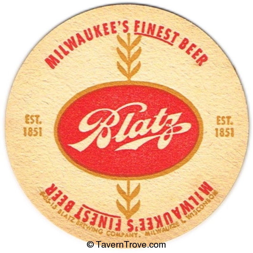 Blatz Milwaukee Beer