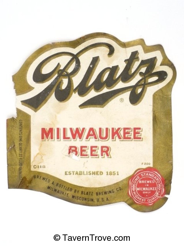 Blatz Milwaukee Beer