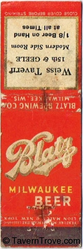 Blatz Milwaukee Beer