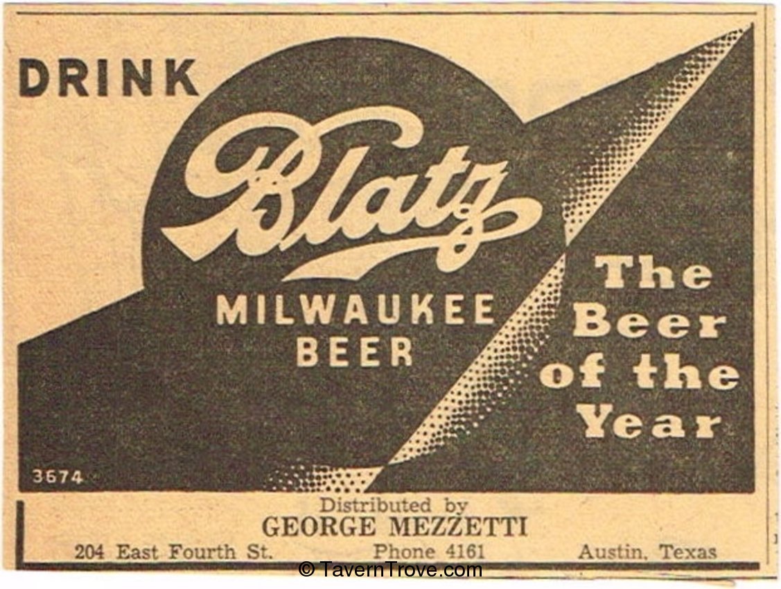 Blatz Milwaukee Beer