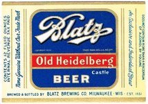 Blatz Old  Heidelberg Beer