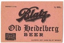 Blatz Old Heidelberg Beer