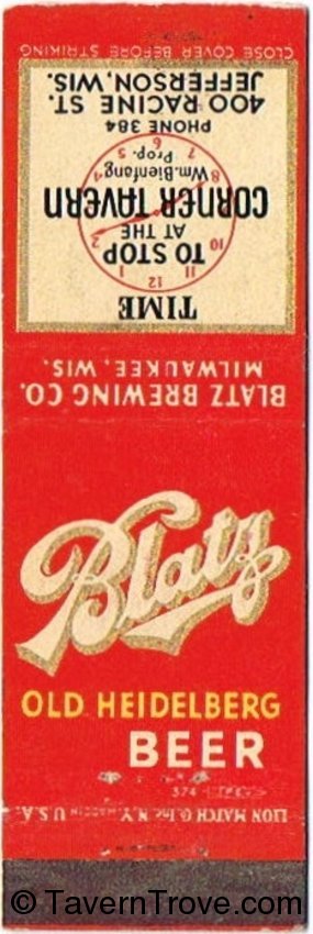 Blatz Old Heidelberg Beer