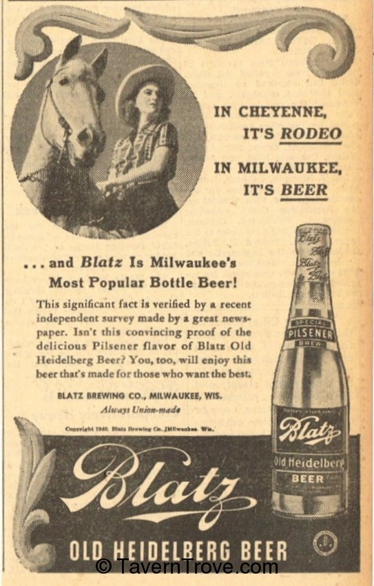 Blatz Old Heidelberg Beer