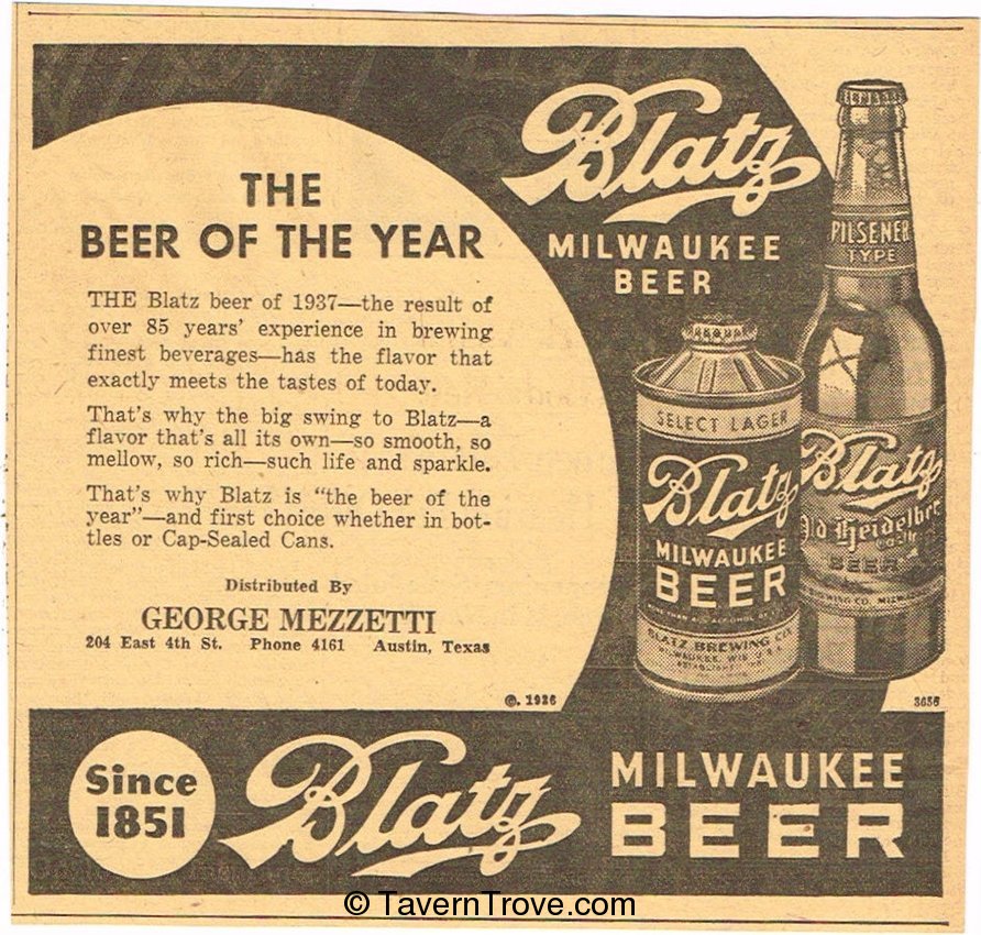 Blatz Old Heidelberg Beer