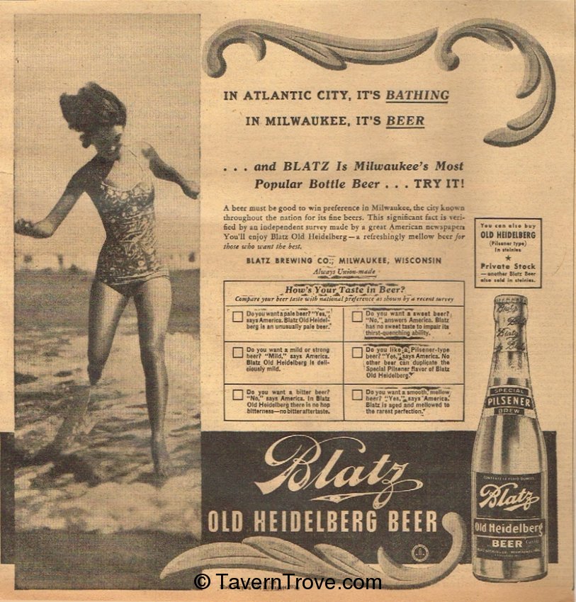 Blatz Old Heidelberg Beer