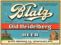 Blatz Old Heidelberg Castle Beer