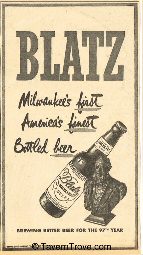 Blatz Pilsener Beer