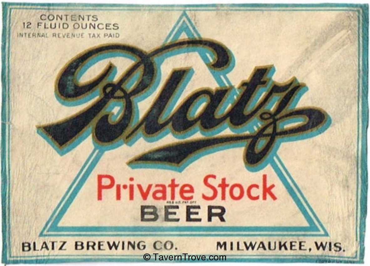 Blatz Private Stock Beer