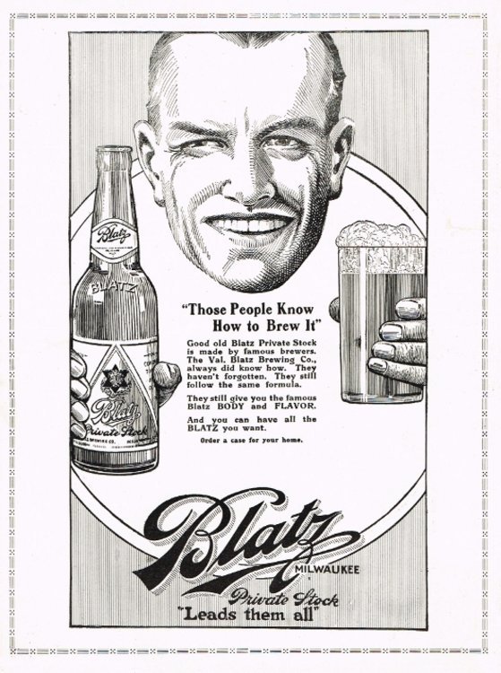 Valentine Blatz Brewing Company of Milwaukee, Wisconsin, USA