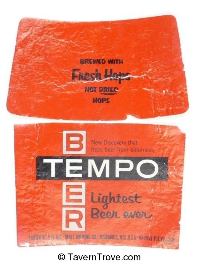 Blatz Tempo Beer