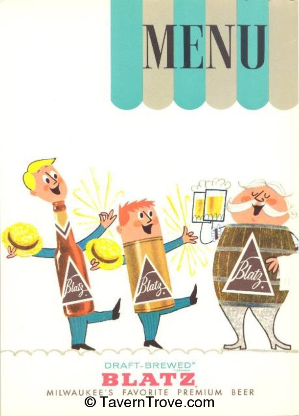 Blatz Menu Cover