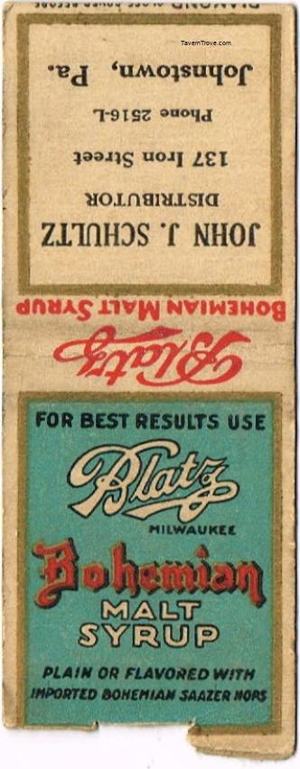 Blatz Bohemian Malt Syrup