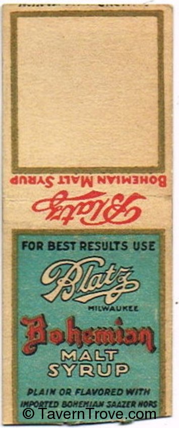 Blatz Bohemian Malt Syrup