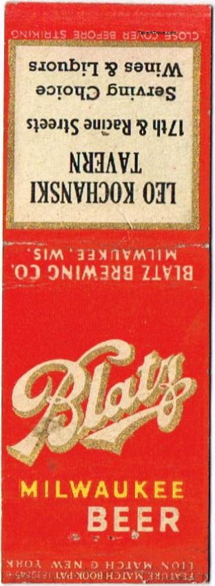 Blatz Milwaukee Beer