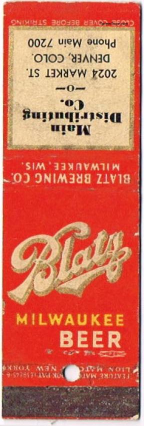 Blatz Milwaukee Beer