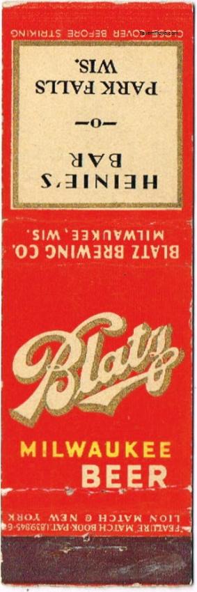 Blatz Milwaukee Beer