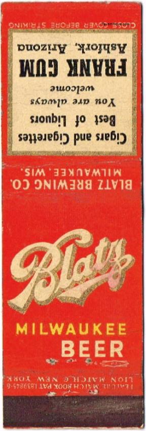Blatz Milwaukee Beer