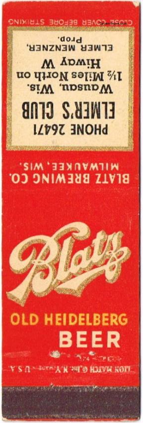 Blatz Old Heidelberg Beer