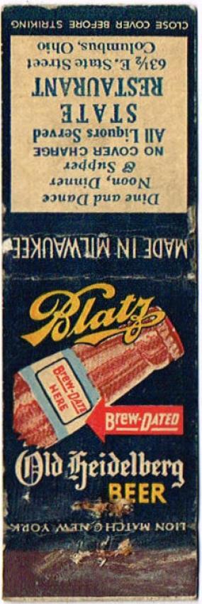 Blatz Old Heidelberg Beer