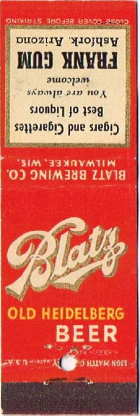 Blatz Old Heidelberg Beer