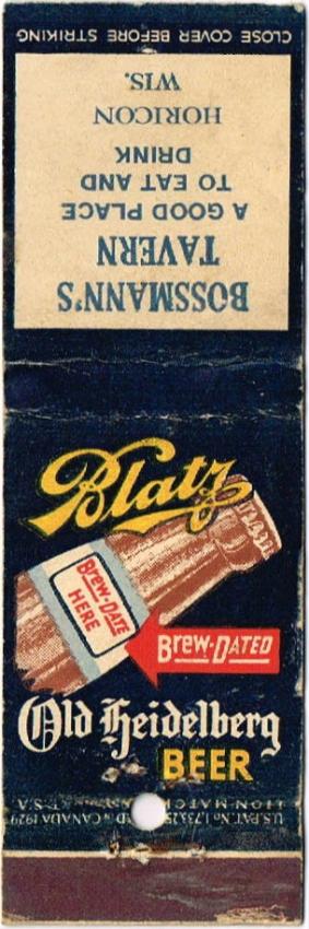 Blatz Old Heidelberg Beer