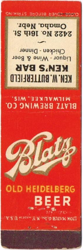 Blatz Old Heidelberg Beer