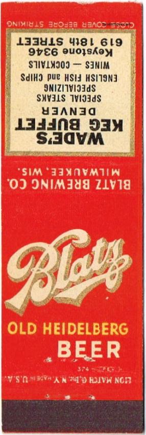 Blatz Old Heidelberg Beer Dupe