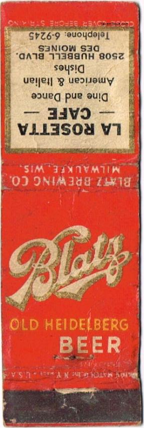 Blatz Old Heidelberg Beer Dupe