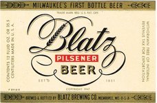 Blatz Pilsener Beer (Withdrawn Free) (F 2712 E)
