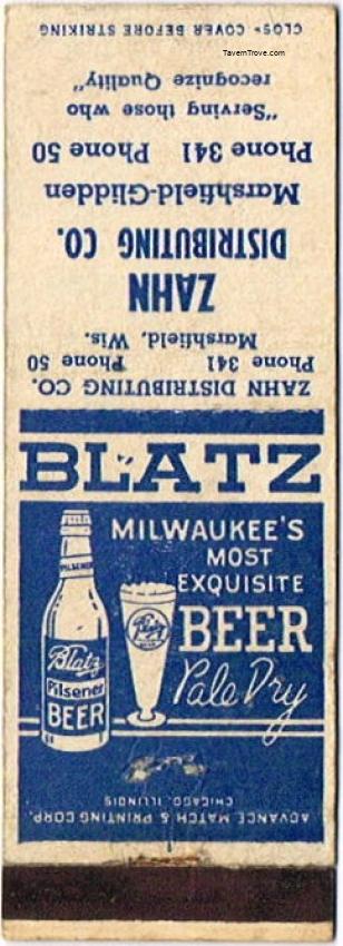 Blatz Pilsener Beer