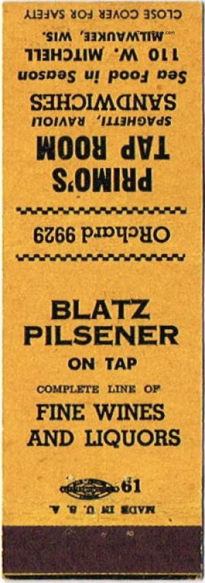 Blatz Pilsener Beer