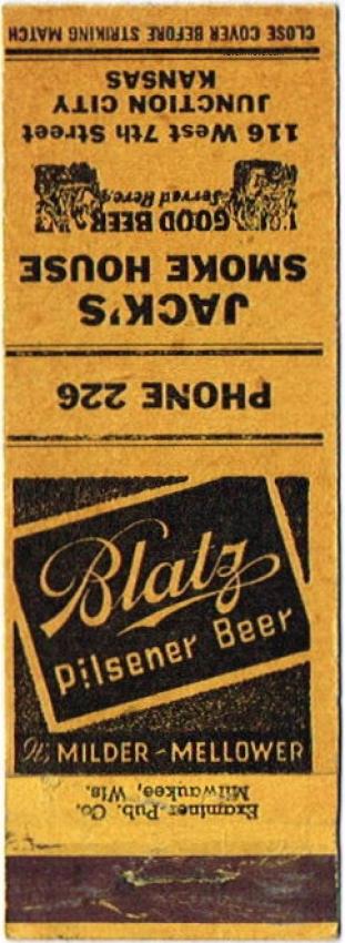 Blatz Pilsener Beer