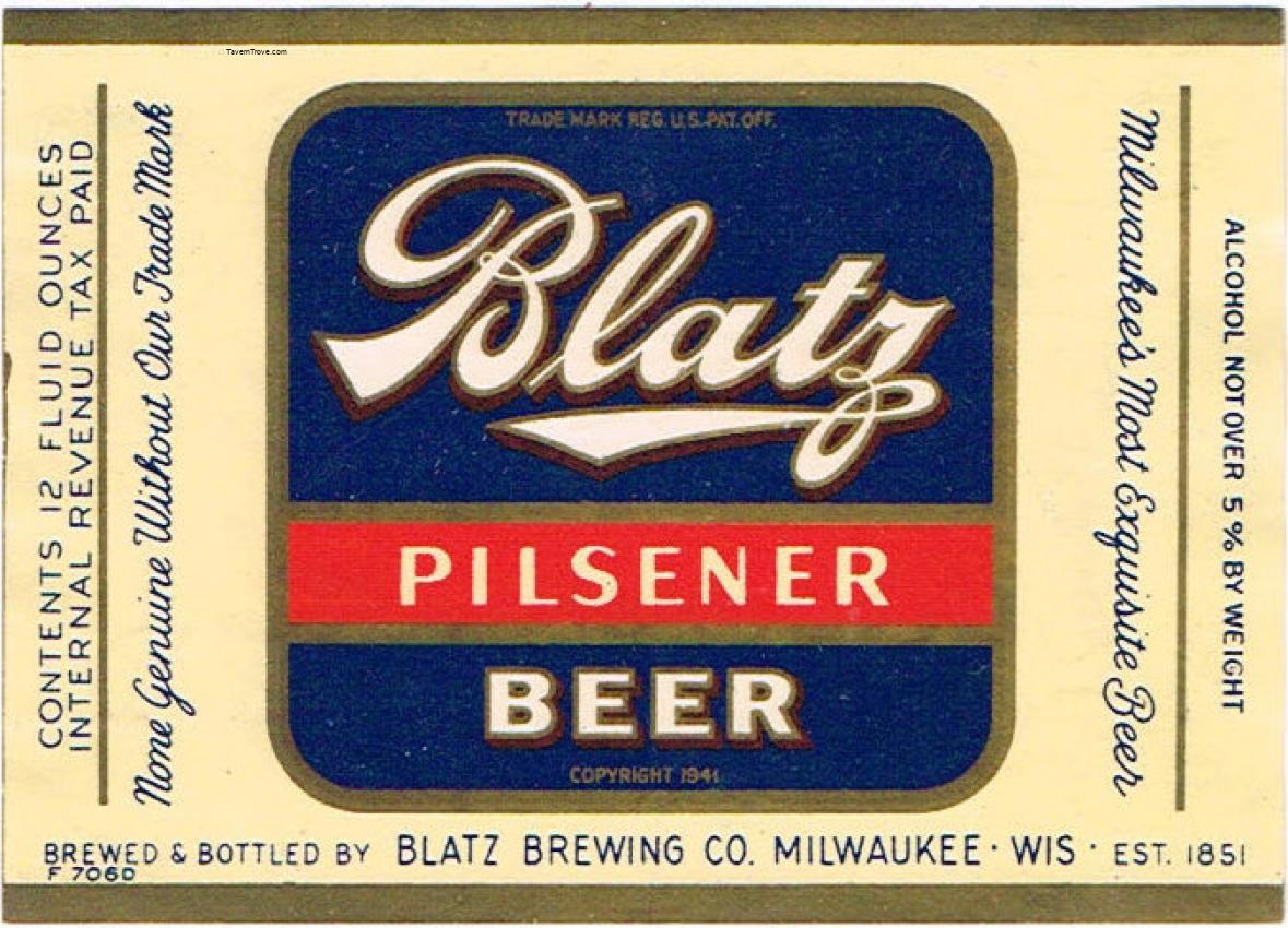 Blatz Pilsener Beer (F 7060)