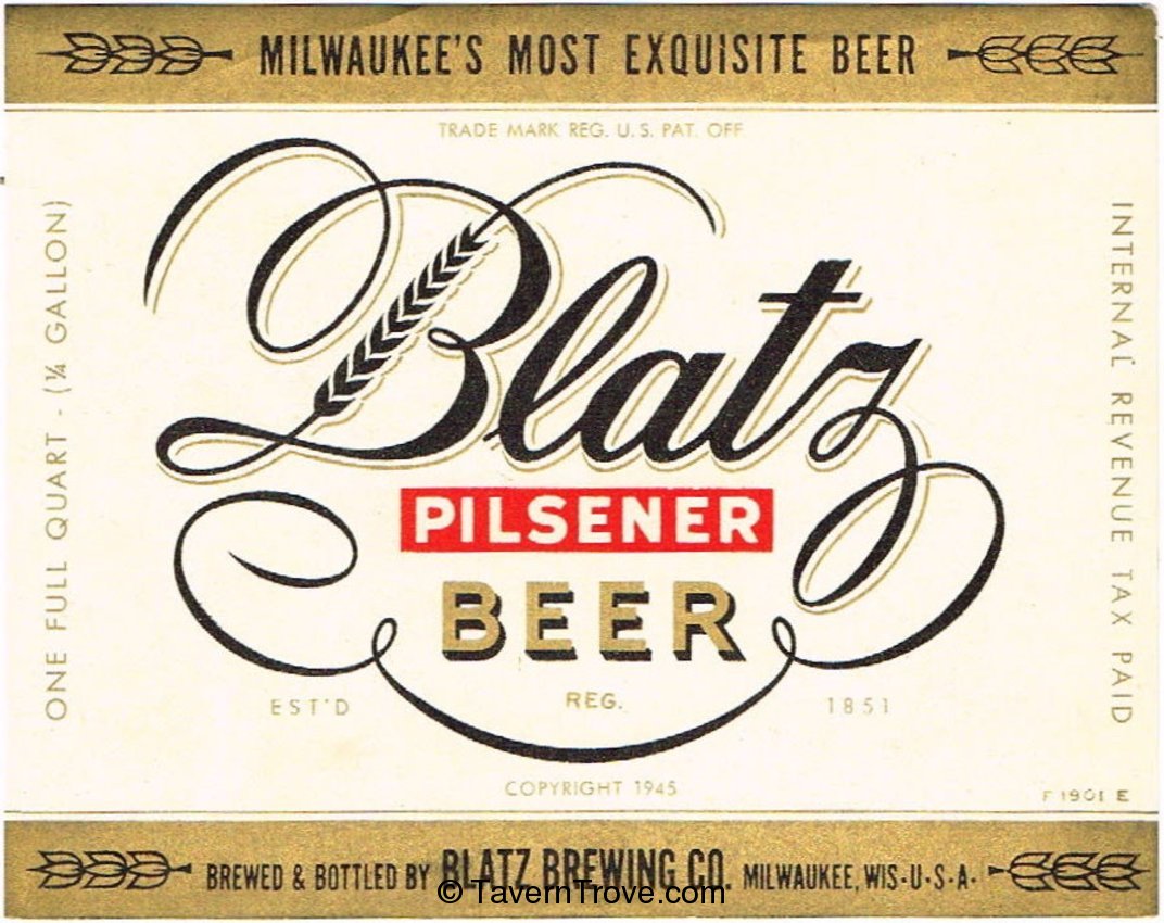 Blatz Pilsener Beer (Reg)