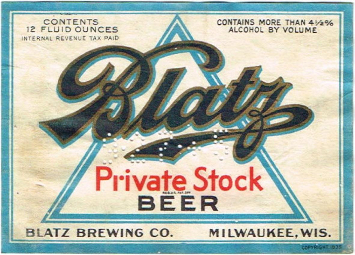 Blatz Private Stock Beer