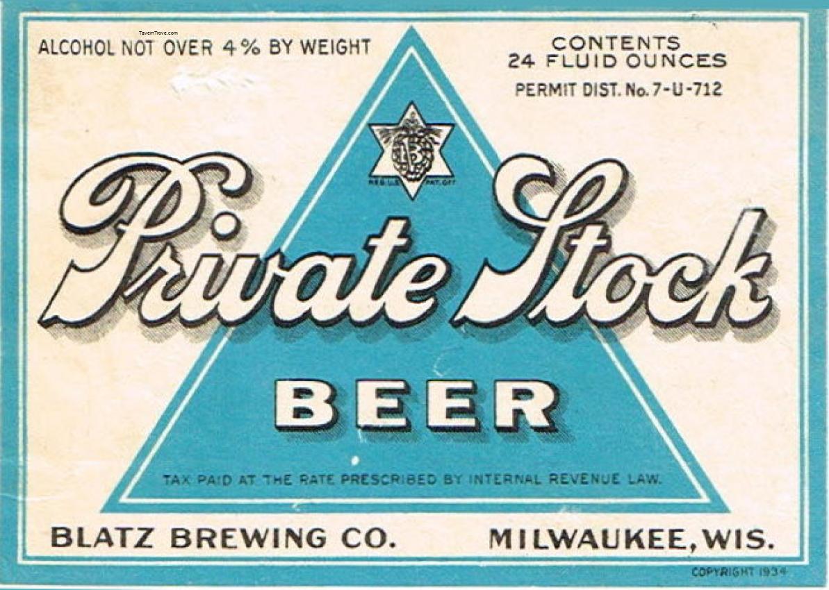 Blatz Private Stock Beer